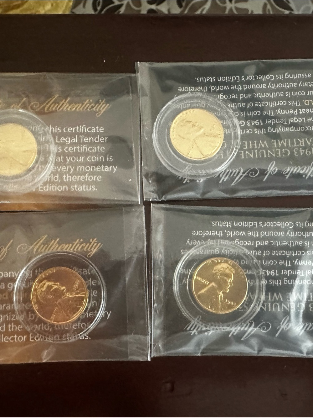 Gold Coin Collectible Set - Authenticity Certificate Included